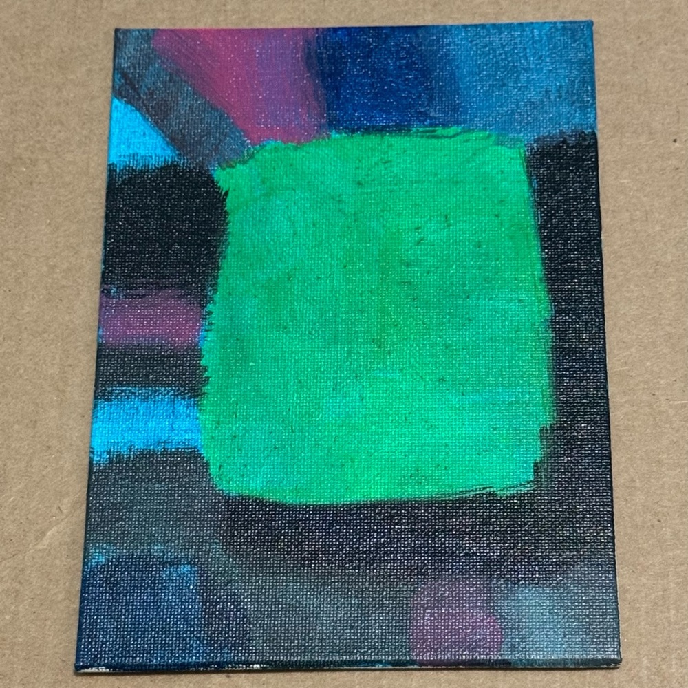 Original Art Paintings Abstract Acrylic On Canvas Board 5x7 New Love Care Mind